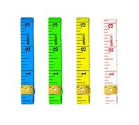 Jetstream 4 pezzi nastro metrico per il corpo, metro da cucito flessibile a doppio lato, con indicazioni in centimetri e pollici, per sartoria, misure del corpo, artigianato (4 colori, 150 cm)