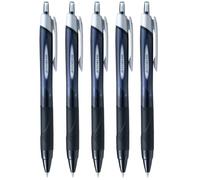Jetstream - Set di 3 penne a sfera uni-ball, 0,38 mm, colore: Nero