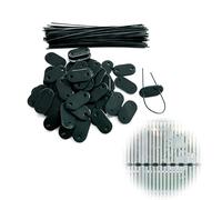 Jetstream Set di Montaggio per Pannelli di Privacy da 50 Pezzi, Graffe di Fissaggio in PVC Resistente alle Intemperie, Kit di Montaggio per Pannelli di Privacy, Compatibile con Pannelli di Privacy