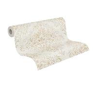 JETTE Livingwalls Joop 339244 33924-4 - Carta da parati in tessuto non tessuto, motivo barocco, 10,05 m x 0,53 m, colore: beige marrone metallizzato