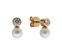 JETTE Orecchini da donna in argento 925 riciclato, 2 madreperla 32030841, One Size, Argento sterling, Non pietra preziosa