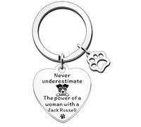 JETTOP Jack Russell Regali per le donne Jack Russell Dog Amante degli animali domestici Regalo Jack Russell Cane Mamma Regali per Compleanno Natale Festa della Mamma Jack Russell Mamma, Argento