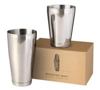 Jettory Kit Cocktail | Boston Cocktail Shaker 18 & 28 oz | fondo ispessito | set da barman in acciaio inox alimentare 304 di alta qualità. (Acciaio inossidabile)