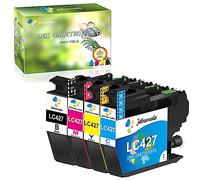 Jettruemedia LC427 Cartucce d'inchiostro Compatibili con Cartuccia Brother LC 427 LC-427 per Brother MFC-J5955DW MFC-J6955DW MFC-J6957DW MFC-J6959DW HL-J6010DW (1 Nero /1 Ciano /1 Giallo /1 Magenta)
