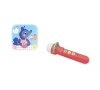 Janod - Lampada sonora Meravigliosa - Lupo Egli è? - Storia per bambini - Lampada per bambini disponibile in 4 universo - Scatola per storia per bambini evolutiva - Attività per bambini da 3 anni in