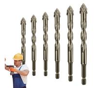 Jeu De Forets Eccentriche, Forets Acier Haute Résistance - Excentrique in Dents De Scie À Quatre Cannelures,Utilisation Polyvalent De Peu De Elicoïdal De Dureté Élevée Pour Les