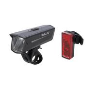 Jeu d'éclairage vélo LED XLC CL-S25 Proxima Pro USB Noir