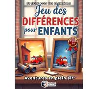 JEU DES DIFFÉRENCES POUR ENFANTS - AVENTURES EN PLEIN AIR: 50 Puzzles Colorés Cherche et Trouve les 5 Erreurs | Livre d'Observation Nature et Camping | Mode Challenge (Sans solutions incluses !)