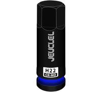 JEUCLEL Chiave a bussola esagonale da 22 mm, H22 da 1/2", in acciaio Cr-Mo, adattatore per cacciavite esagonale allungabile, per chiavi a cricchetto elettriche, viti di fissaggio