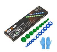 JEUCLEL Set di 21 adattatori magnetici con profilo esagonale, 10 misure SAE (5/16-7/8") e 11 dimensioni metriche (8-19 mm), per un lavoro efficiente e facile