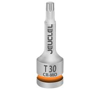 JEUCLEL T30 Torx Star 6 Point Impact Bit Socket, T30 1/2 Inch Square Drive 3-Inch Long Torx Socket, Cr-Mo Steel Allungare Cacciavite Socket Adapter Tool