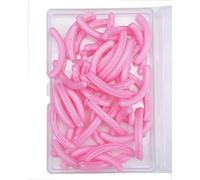 Jeufond 80 ricariche per piegaciglia, in gomma siliconica, universali, con scatola trasparente (rosa)
