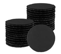 JEUIHAU 24 sottobicchieri rotondi in ardesia da 10,2 cm, sottobicchieri in pietra nera, con incisione laser e retro antigraffio, per cucina, decorazione domestica, bar, regali