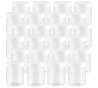 JEUIHAU Confezione da 24 barattoli in plastica trasparente da 250 ml, con coperchio, senza BPA, contenitori vuoti per slime, spezie, artigianato