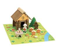 Jeujura-8223-MAISON du MIEL-50 Pezzi - Gioco di Costruzione in Legno, 8223