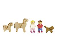 Jeujura figurine in legno per costruzioni con cavalli, 5 pz