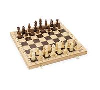 Jeujura J8132 Gioco di Scacchi in Scatola di Legno, Marrone, Crema, L