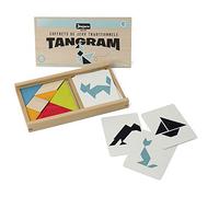 JEUJURA Jeu de tangram en bois - Coffret en bois