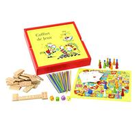 Jeujura JeujuraJ11861-100 Giochi da Tavolo in Scatola di Legno, Multicolore