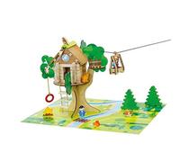 Jeujura-La cabane perchée et sa tyrolienne-70 pièces Accessori per Bambole, Mu