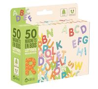 Jeujura - Magneti in legno 50 lettere maiuscole - per accompagnare i quadri - Magneti in legno - familiarizzare con la scrittura - Scatola di cartone 17 x 15 x 4 cm - a partire dai 3 anni - 8966