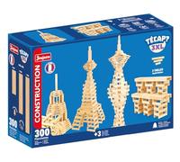 Jeujura - TECAP 3XL - 300 pezzi - Gioco di costruzione già da 3 anni - 8309 | 3 dimensioni di tavolette, gioco in legno, gioco di equilibrio creativo e fantasia, modelli inclusi, prodotto in Francia