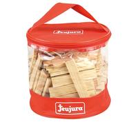 JEUJURA - TECAP Classic - Gioco di costruzione in legno - 160 pezzi - Gioco per bambini dai 3 anni - Gioco di equilibrio creativo - Borsa portaoggetti - Made in France - 8306