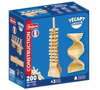 JEUJURA - TECAP Classic - Gioco di costruzione in legno - 200 pezzi - Gioco per bambini dai 3 anni - Gioco di equilibrio creativo - Modelli inclusi - Made in France - 8302