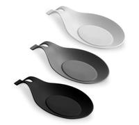 Jeukwud Confezione da 3 poggiamestoli in silicone per piano cottura, supporto per cucchiaio in silicone per bancone della cucina, supporto per cucchiaio in silicone per piano cottura per utensili da