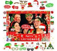 JeVenis 33 zi set accessori per feste natalizie accessori per foto booth natalizie accessori per selfie natalizi lets get ugly decorazioni per feste attività per feste natalizie