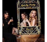 JeVenis Art Deco Party Photo Booth Prop Frame 1920 Photo Frame Roaring 20's Photo Selfie Frame per 1920s party Wedding Vintage Forniture per feste di compleanno