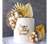 JeVenis champagne rose decorazione per torta palline decorazione per torta foglie di palma d'oro decorazione per torta boho decorazione per torta boho