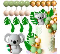 JeVenis Decorazione per torta con animali, compleanno, giungla, baby shower, feste per bambini e ragazze
