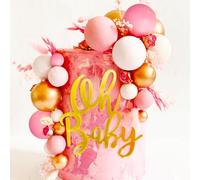 JeVenis decorazione per torta con palline rosa oro per la decorazione della festa boho shower forniture per feste bomboniere per feste