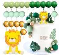 JeVenis decorazioni per il compleanno del leone topper per la torta wild one decorazioni per la torta di animali safari topper per la torta jungle babyshower