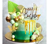 JeVenis salvia verde rosa decorazione per torta palline decorazione per torta foglie di palma d'oro decorazione per torta boho decorazione per torta boho