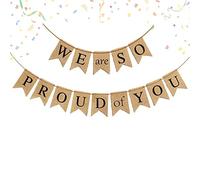 JeVenis Siamo così orgogliosi di te Banner Banner di laurea Congratulazioni Banner Decorazioni di laurea