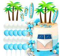 JeVenis surf decorazione per torta di compleanno baby on broad decorazione per torta beach surf wave cake topper tavola da surf pantofole da nuoto torta di compleanno
