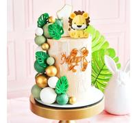 JeVenis Topper per Torta Leone Decorazioni Safari per Compleanno Baby