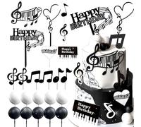 JeVenis Torta Disco Decorazione Chitarra per Compleanno Musicale e Festa Discoteca