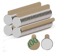 Jewan 100 Pezzi Calamite Adesive,8x1mm Calamite Frigorifero Calamite Piccole, Calamita Adesiva Magneti Neodimio, Mini Calamite Potenti Magnete per Lavagna Magnetica, Frigo, Artigianato, Foto