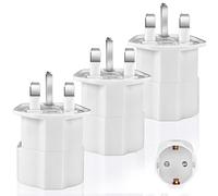 Jewan Adattatore Presa Inglese 3 Pezzi Adattatore Universale da Viaggio, Adattatore UK Adattatore Spina Inglese 3250W Adattatore Presa per Gran Bretagna, Qatar, Irlanda, Gambia