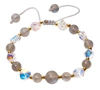 Jewboo Braccialetti da donna con pietre preziose e cristalli di agata sfaccettati e brillanti, regolabili, per festa della mamma, compleanno, anniversario, regalo per donne, Pietra, pietra di luna