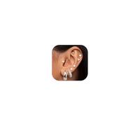 JeweBella 8 Paia Orecchini Acciaio Chirurgico Anallergici Set Orecchini Donna Oro Argento Piercing Orecchio Acciaio Inossidabile Helix Trago Conch Cartilagine Piercing Gioielli