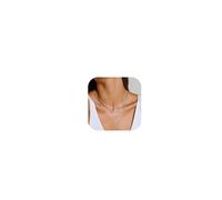 JeweBella Collana Oro Donna con Croce Perle Cuore - Collana Girocollo Acciaio Inossidabile Regolabile con Catena Serpente - Gioielli Argento con Confezione Regalo