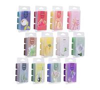 Jewecutger Confezione da 12 Cere profumate per sciogliere cera quadrata, cera profumata per sciogliere, cera di soia per riscaldatori, set regalo quadrato di cera, cera in polvere per bambini