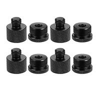 Jewecutger Set di Adattatori per Filettatura Microfono da 8 Pezzi 5/8 Femmina Un 3/8 e 3/8 Femmina Un 5/8 Filettatura Adattatore per Vite per Supporto Microfono