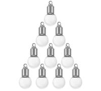 JEWEDECO 10 Pezzi Bottigliette di Vetro Piccole con Tappo Mini Barattoli Trasparenti per Decorazioni e Bomboniere Contenitori da Appendere per Messaggi e Regali DIY