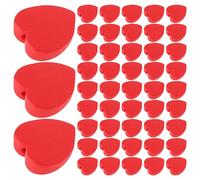 JEWEDECO 100 Pezzi Perline in Legno a Forma di Cuore Rosso, Robuste e Combinabili Liberamente, per Accessori Fai da Te e Decorazioni Romantiche la Festa degli Innamorati