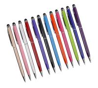 JEWEDECO 12 Penne Touch 2 in 1 Punta Capacitiva e Sfera, Leggere e Sottili in Alluminio per Smartphone e Tablet Capacitivo, per Scrivere e Controllare Email Colore Casuale